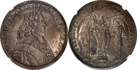 GERMANY. Wurzburg. Taler, 1702 (in chronogram). Wurzburg Mint. Johann Philipp von Greiffenklau zu Vollraths. NGC AU-58.
Dav-2881; KM-227. On the cusp...