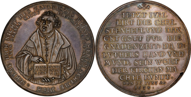 GERMANY. Medallic Issues. Saxony. Silver Medallic 2 Talers, 1630. Dresden Mint. ...