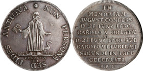 GERMANY. Medallic Issues. Zellerfeld. Martin Luther Silver Medal, 1730-EPH. NGC EF-45.
Brozatus-1117; Whiting-458. By E. P. Hecht. Diameter: 40mm. Co...