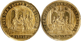GERMANY. Medallic Issues. Nuremberg. Gold Medal of Ducat Weight, ND (ca. mid-late 18th Century). PCGS MS-63.
GPH-Unlisted; Erlanger-Unlisted. Diamete...