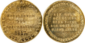 GERMANY. Medallic Issues. Frankfurt. Gold Medallic Ducat, 1817. PCGS MS-61.
Fr-1026; KM-302; Brozatus-1223; Whiting-551. Commemorating the 300th anni...