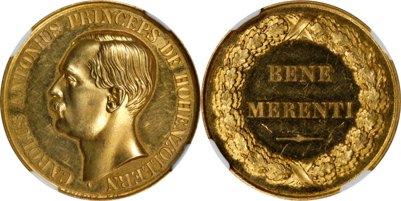 GERMANY. Medallic Issues. Hohenzollern-Sigmaringen. Karl Anton/Culture Gold Meda...