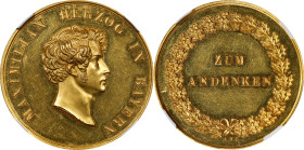 GERMANY. Medallic Issues. Bavaria. Maximilian Gold Medal of Merit, ND (ca. 1870). NGC MS-62+.
Wittelsbach-3087 var. (silver). By A. Dietelbach. Diame...