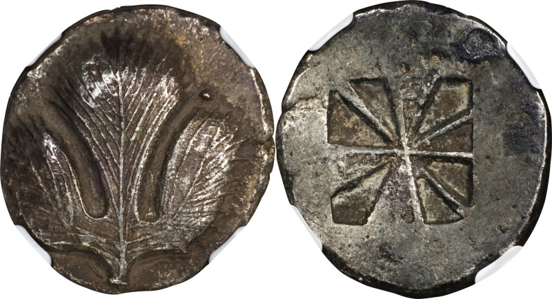SICILY. Selinos. AR Didrachm (8.72 gms), ca. 540-515 B.C. NGC AU, Strike: 5/5 Su...