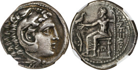 MACEDON. Kingdom of Macedon. Alexander III (the Great), 336-323 B.C. AR Tetradrachm (17.27 gms), Amphipolis Mint, ca. 316-311 B.C. NGC Ch VF, Strike: ...