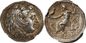 MACEDON. Kingdom of Macedon. Alexander III (the Great), 336-323 B.C. AR Tetradrachm (17.15 gms), Babylon Mint, ca. 324/3 B.C. NGC EF, Strike: 3/5 Surf...