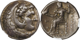 MACEDON. Kingdom of Macedon. Alexander III (the Great), 336-323 B.C. AR Tetradrachm (17.07 gms), Babylon Mint, ca. 323 B.C. NGC VF, Strike: 5/5 Surfac...