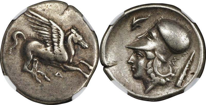 ILLYRICUM. Dyrrhachion. AR Stater (8.35 gms), ca. 435-433 B.C. NGC VF, Strike: 5...