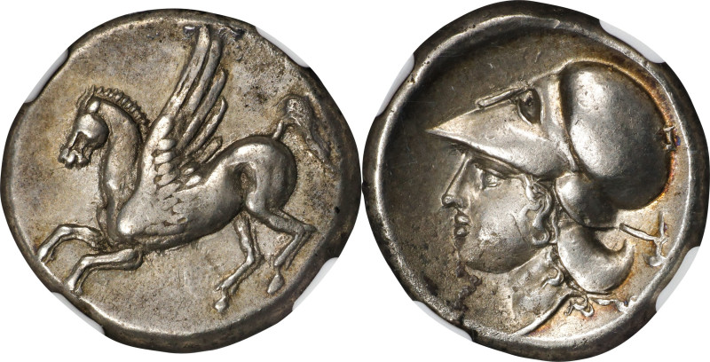 CORINTHIA. Corinth. Uncertain Colony. AR Stater (8.47 gms), ca. 345-307 B.C. NGC...