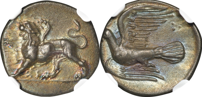 PELOPONNESOS. Sikyonia. Sikyon. AR Triobol, ca. 330-280 B.C. NGC AU.
HGC-5, 213...