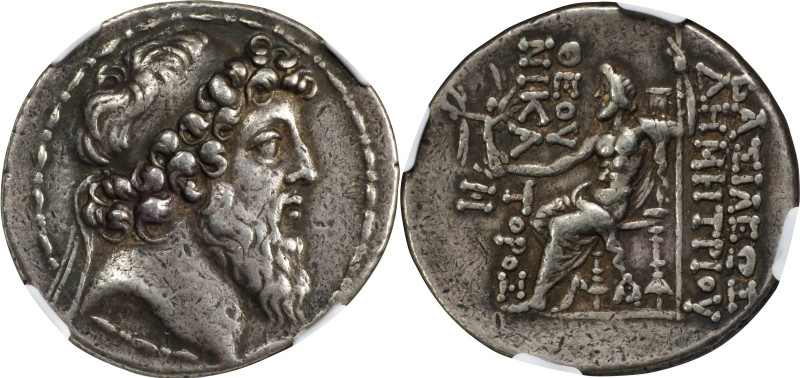 SYRIA. Seleukid Kingdom. Demetrios II Nikator (Second Reign) 129-125 B.C. AR Tet...