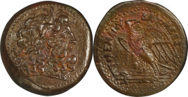 PTOLEMAIC EGYPT. Ptolemy IV Philopator, 221-205 B.C. AE Tetrobol (42.91 gms), Alexandreia Mint, ca. 219-205/4 B.C. NGC Ch EF, Strike: 5/5 Surface: 4/5...