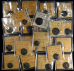 MIXED LOTS. Sicily. Group of Bronze Issues (43 Pieces), ca. 4th-3rd Centuries B.C. Average Grade: VERY FINE.
This group of mostly Syracusan bronze ty...