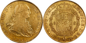 BOLIVIA. 8 Escudos, 1796-PTS PP. Potosi Mint. Charles IV. PCGS Genuine--Cleaned, EF Details.
Fr-14; KM-181; Cal-1702. The overall grading level of th...