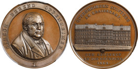 GERMANY. Hamburg. 40th Anniversary of Oppenheimer's Foundation Bronze Medal, 1868. PCGS SPECIMEN-67.
Gaed-2139. Obverse: Bust of Hirsch Berend Oppenh...