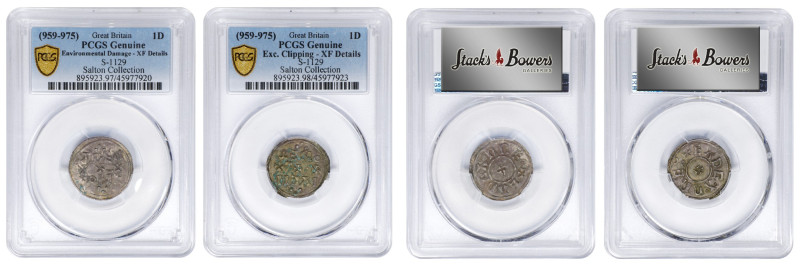 GREAT BRITAIN. Duo of Pennies (2 Pieces), ND (ca. 959-72/3). Eadgar. Both PCGS E...