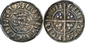 GREAT BRITAIN. Penny, ND (ca. 1280). London Mint. Edward I. PCGS AU-50.
S-1386; N-1014. Obverse: Crowned bust facing; Reverse: Long cross pattee, wit...