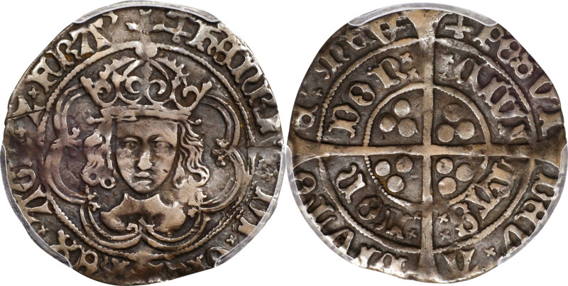 GREAT BRITAIN. Groat, ND (1499-1502). London Mint; mm: inverted anchor. Henry VI...