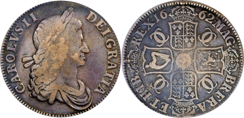 GREAT BRITAIN. Crown, 1662. London Mint. Charles II. PCGS VF-25.
S-3353; KM-417...