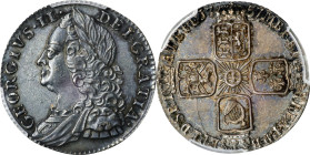 GREAT BRITAIN. 6 Pence, 1757. London Mint. George II. PCGS AU-55.
S-3711; KM-582.2. Emanating from late in the reign from George II, this deeply tone...