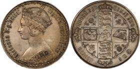 GREAT BRITAIN. "Gothic" Florin, 1880. London Mint. Victoria. PCGS Genuine--Cleaned, AU Details.
S-3900; KM-746.4. Featuring the classic and ever-popu...