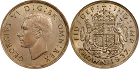 GREAT BRITAIN. Crown, 1937. London Mint. George VI. PCGS MS-65.
S-4078; KM-857. Emanating from the first year of issue for George VI, this Gem offers...
