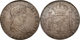 GUATEMALA. 8 Reales, 1813-NG M. Nueva Guatemala Mint. Ferdinand VII. PCGS AU-50.
KM-69; Cal-1226. Pleasingly toned and with a solid cabinet nature, t...