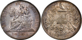 GUATEMALA. Peso, 1894. Guatemala City Mint. PCGS Genuine--Cleaned, Unc Details.
KM-210. Lightly toned and attractively toned, this essentially unhand...