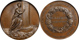 NETHERLANDS. Tribute to William III at Watersnood Bronze Medal, 1861. PCGS SPECIMEN-64.
Dirks-843. By S. C. Elion. Diameter: 77mm. Obverse: Civic per...