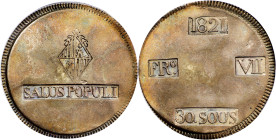 SPAIN. Majorca. 30 Sueldos (Sous), 1821. Ferdinand VII. PCGS EF-45.
KM-C-L53.1; Cal-1293. An attractive and wholesome representative of this crown ty...
