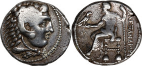 MACEDON. Kingdom of Macedon. Alexander III (the Great), 336-323 B.C. AR Tetradrachm (17.01 gms), Tyre Mint, dated RY 25 of 'Ozmilk (325/4 B.C.). VERY ...