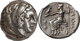 MACEDON. Kingdom of Macedon. Philip III, 323-317 B.C. AR Tetradrachm, Amphipolis Mint, ca. 320-317 B.C. NGC EF.
Pr-138. Struck in the name and types ...
