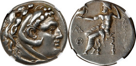 THRACE. Odessos. AR Tetradrachm, ca. 280-200 B.C. NGC Ch VF.
HGC-3.2, 1584; cf. Pr-1147. Struck in the name and types of Alexander III (the Great) of...