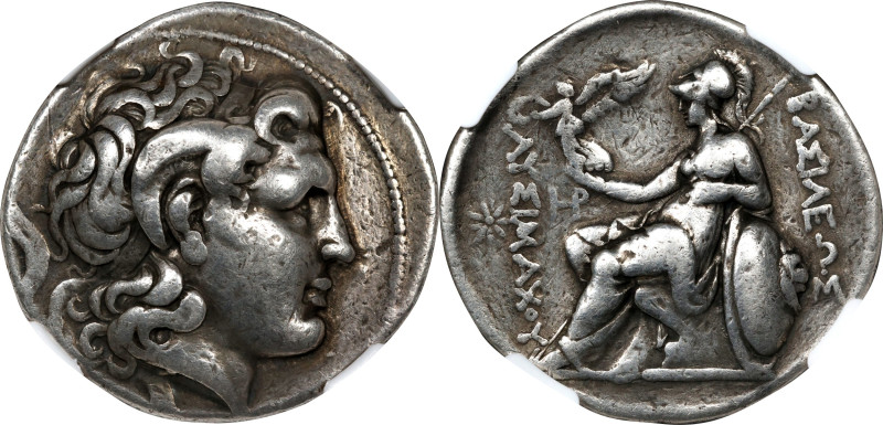 THRACE. Kingdom of Thrace. Lysimachos, 323-281 B.C. AR Tetradrachm, Lampsakos Mi...