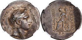 SYRIA. Seleukid Kingdom. Demetrios I Soter, 162-150 B.C. AR Tetradrachm (16.78 gms), Antioch on the Orontes Mint, ca. 162-155/4 B.C. NGC Ch EF, Strike...