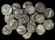 PARTHIA. Mithradates II, 121-91 B.C. Group of AR Drachms (21 Pieces). Average Grade: FINE.
Presenting a variety of bust types mostly from the reign o...