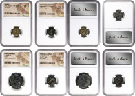 MIXED LOTS. Thessaly to Near East. Quartet of AE Denominations (4 Pieces). All NGC Certified.
1) Thessaly, Larissa. AE 19mm, ca. 3rd Century B.C. NGC...