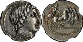 ROMAN REPUBLIC. Gargilius, Ogulnius, and Vergilius. AR Denarius (3.99 gms), Rome Mint, ca. 86 B.C. NGC Ch EF, Strike: 4/5 Surface: 4/5.
Cr-350A/2; Sy...