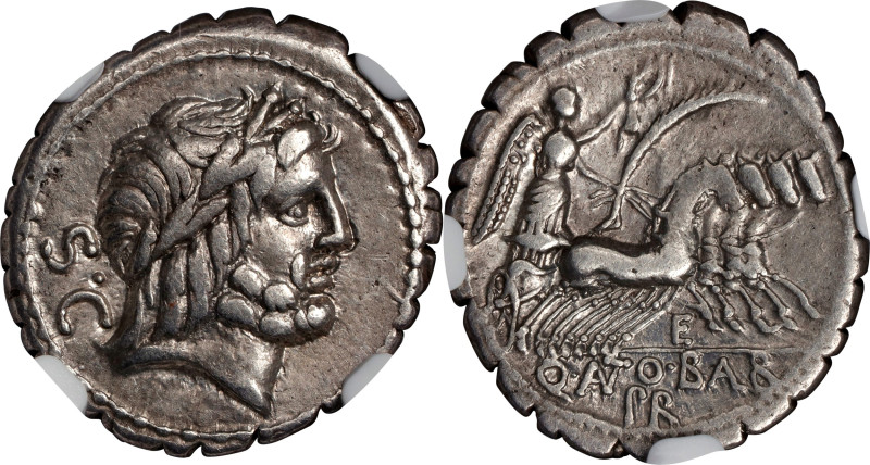 ROMAN REPUBLIC. Q. Antonius Balbus. AR Denarius Serratus, Rome Mint, ca. 83/2 B....