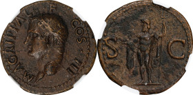 AGRIPPA (SON-IN-LAW OF AUGUSTUS). AE As (11.35 gms), Rome Mint, struck under Caligula, A.D. 37-41. NGC EF, Strike: 5/5 Surface: 2/5. Fine Style.
RIC-...