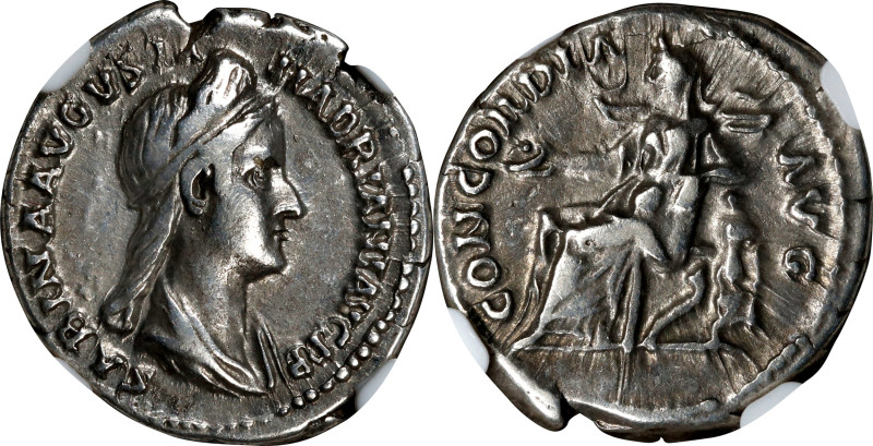 SABINA (WIFE OF HADRIAN). AR Denarius, Rome Mint, ca. A.D. 130-133. NGC VF.
RIC...