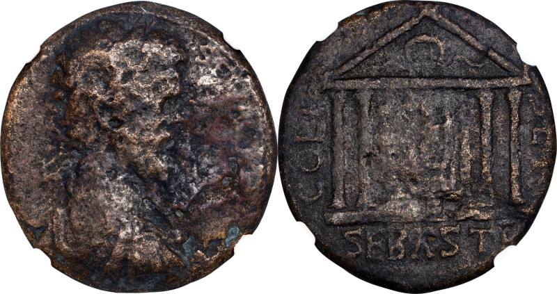 SEPTIMIUS SEVERUS, A.D. 193-211. Judaea, Sebaste. AE 33mm (23.51 gms). NGC FINE,...