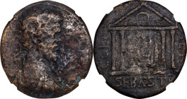 SEPTIMIUS SEVERUS, A.D. 193-211. Judaea, Sebaste. AE 33mm (23.51 gms). NGC FINE, Strike: 4/5 Surface: 1/5.
Sofaer-19; BMC-12. Obverse: Laureate, drap...