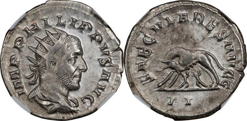 PHILIP I, A.D. 244-249. AR Double Denarius (Antoninianus), Rome Mint, A.D. 248. ...