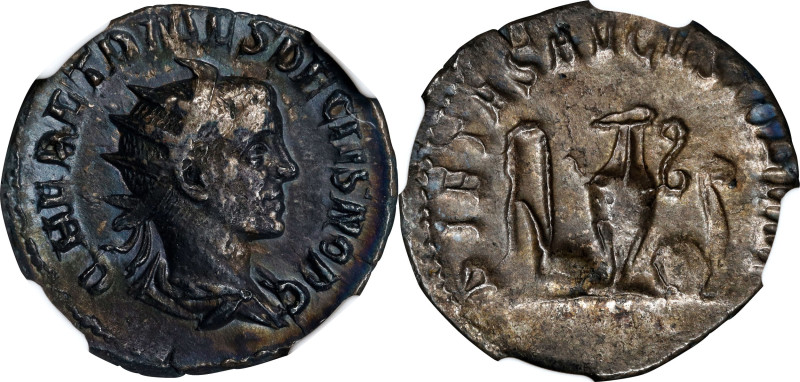 HERENNIUS ETRUSCUS, A.D. 251. AR DoubleDenarius (Antoninianus), Rome Mint, A.D. ...