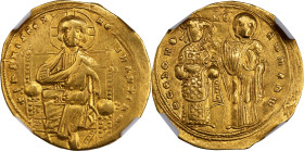 ROMANUS III, 1028-1034. AV Histamenon Nomisma (4.37 gms), Constantinople Mint. NGC Ch VF, Strike: 4/5 Surface: 4/5.
S-1819. Obverse: Christ Pantokrat...