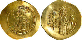 NICEPHORUS III, 1078-1081. EL Histamenon Nomisma (4.41 gms), Constantinople Mint. CHOICE VERY FINE.
S-1881. Obverse: Christ Pantokrator enthroned fac...