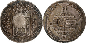 AZORES. Azores - Brazil. 1200 Reis, ND (1887). Luis I. NGC AU-53.
KM-29.2; Gomes-L1.15.01. Issued by decree of 31 March 1887. Countermark: Crowned G....