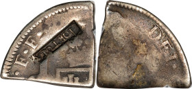 BRITISH VIRGIN ISLANDS. Tortola - Mexico. 2 Shillings (1/4 Dollar), ND (1801). George III. PCGS GOOD-06, Countermark: XF Details.
KM-6; Prid-3. Weigh...