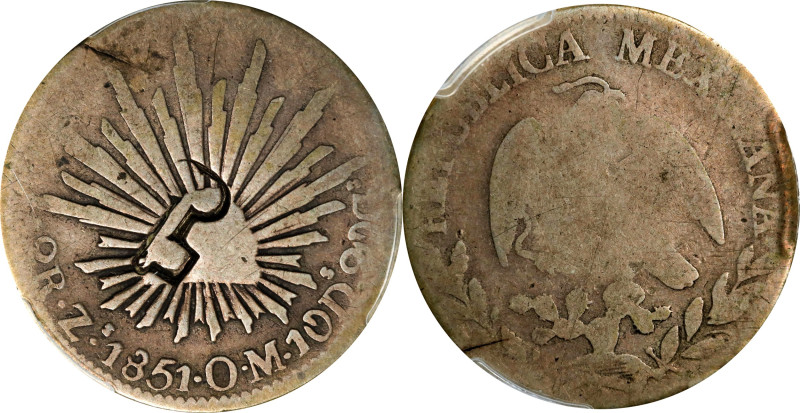 CUBA. Cuba - Mexico. 2 Reales, ND (1872-77). PCGS GOOD-06.
KM-R1. Countermark: ...